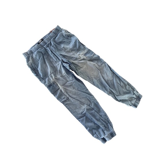 Rewash Pants - Rewash Womens Utility Jogger Pants Light Wash Blue Cargo Tencel Blend Size Large